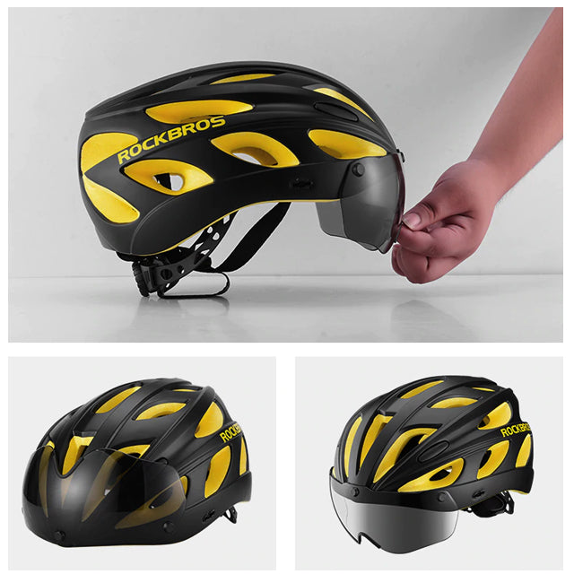 Bike Helmet with Magnetic Eye Shield