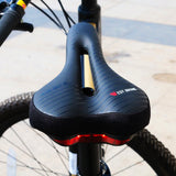 Waterproof Bike Saddle with Tail Light