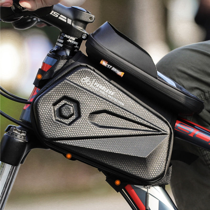 Front Frame Bike Bag + Phone Holder