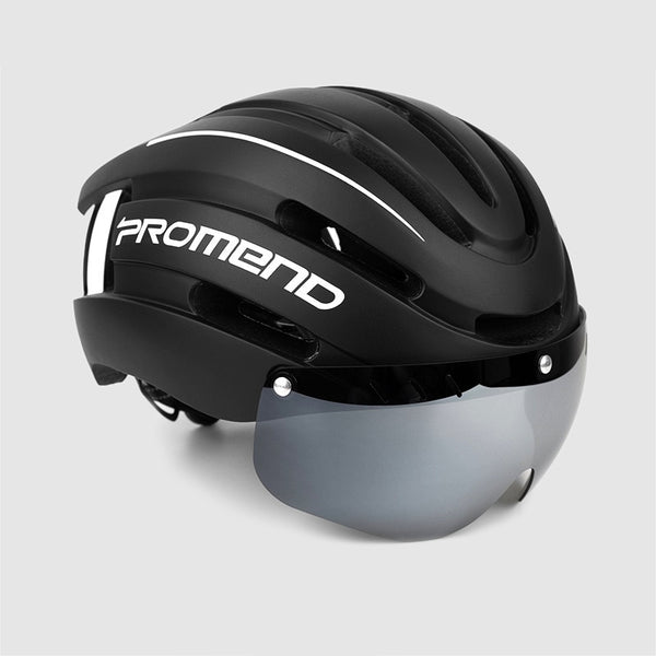 PROMEND™ Bike Helmet with Magnetic Visor + Rear Safety Light